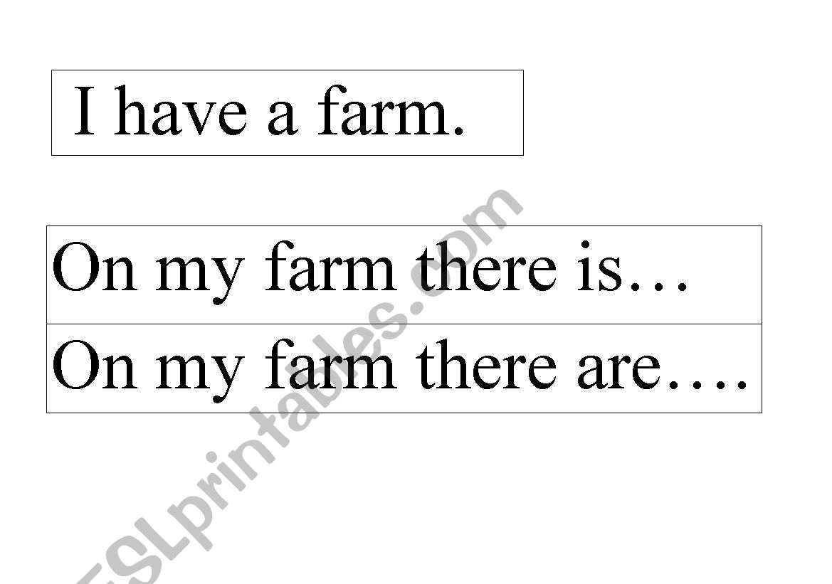 I have a farm worksheet