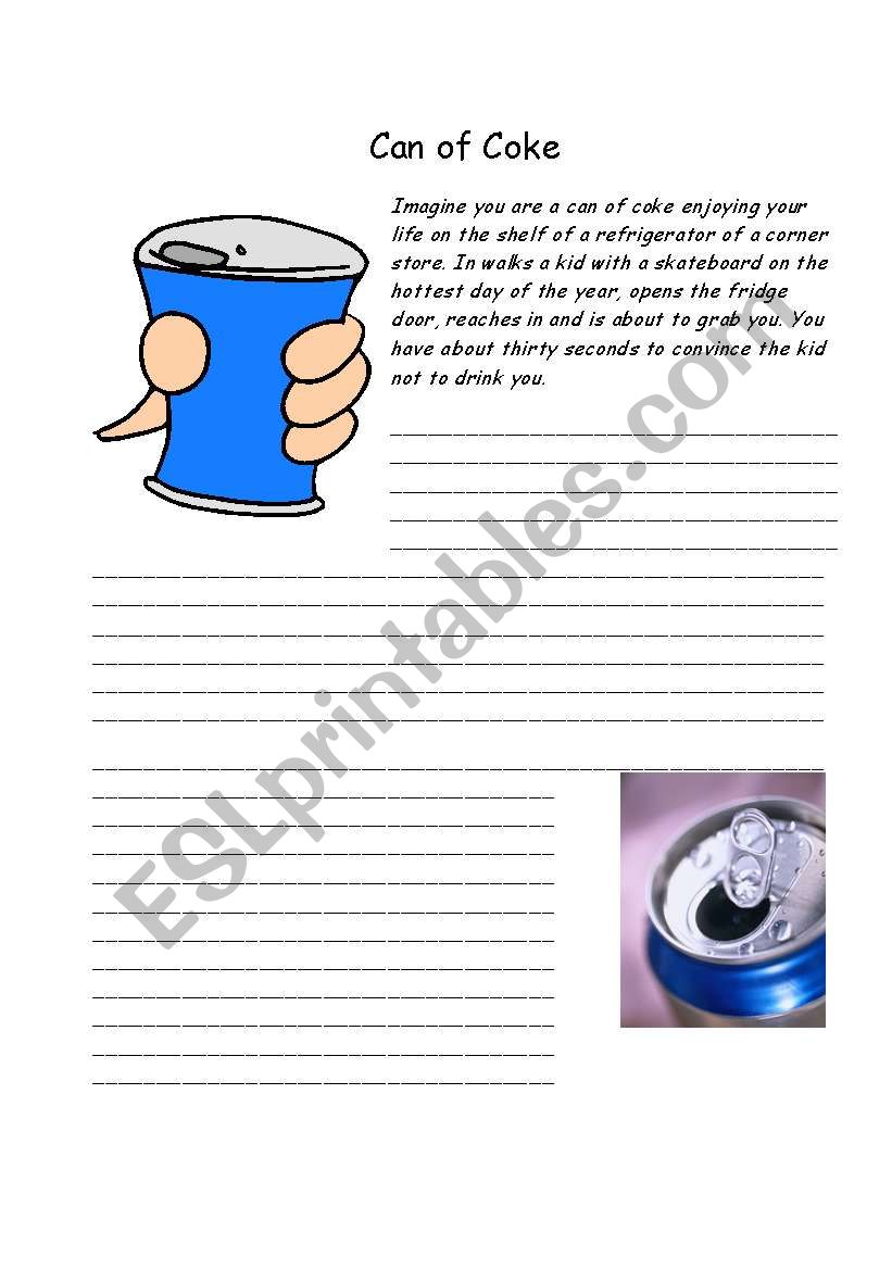 Can of Coke worksheet