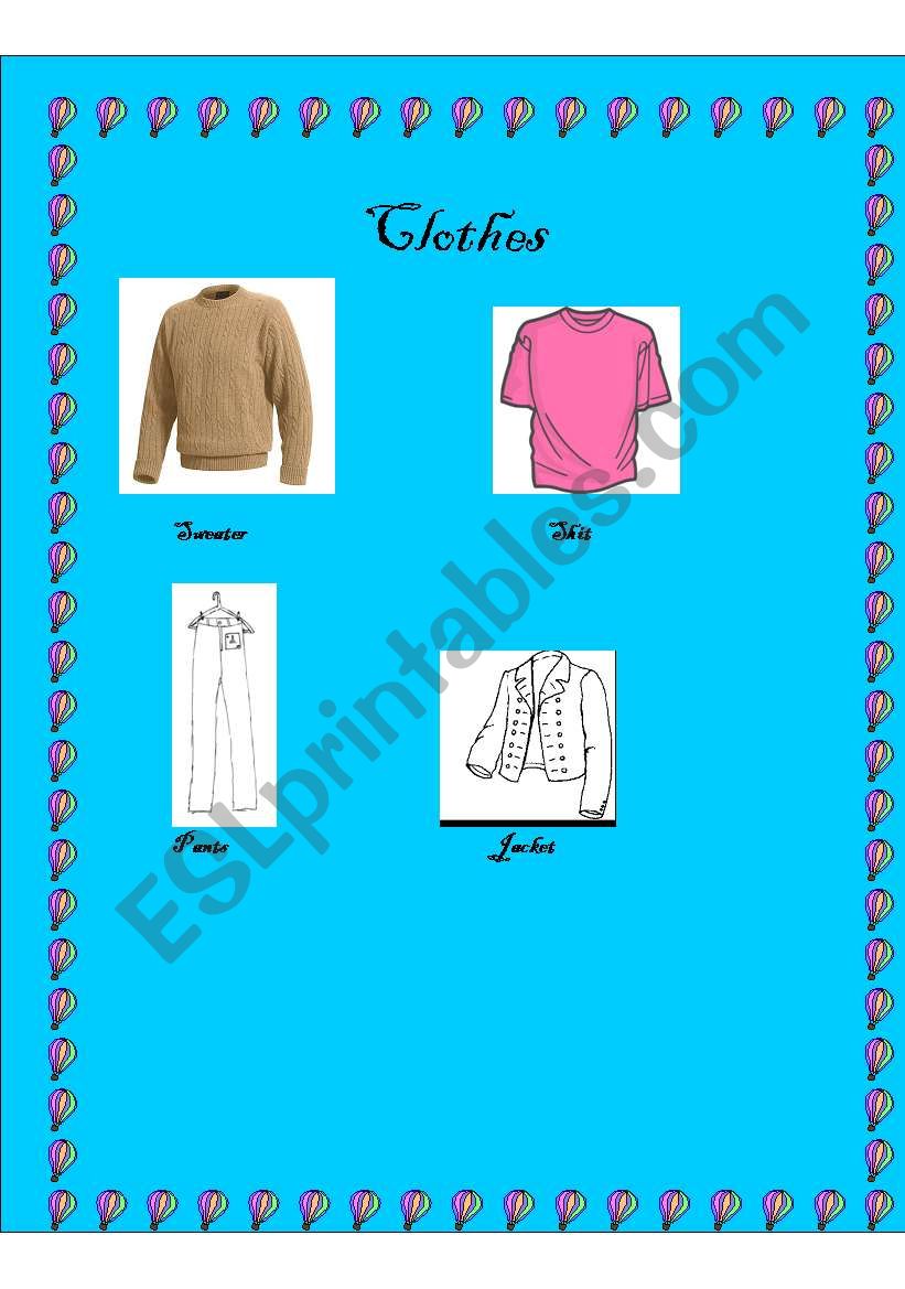 Clothes worksheet