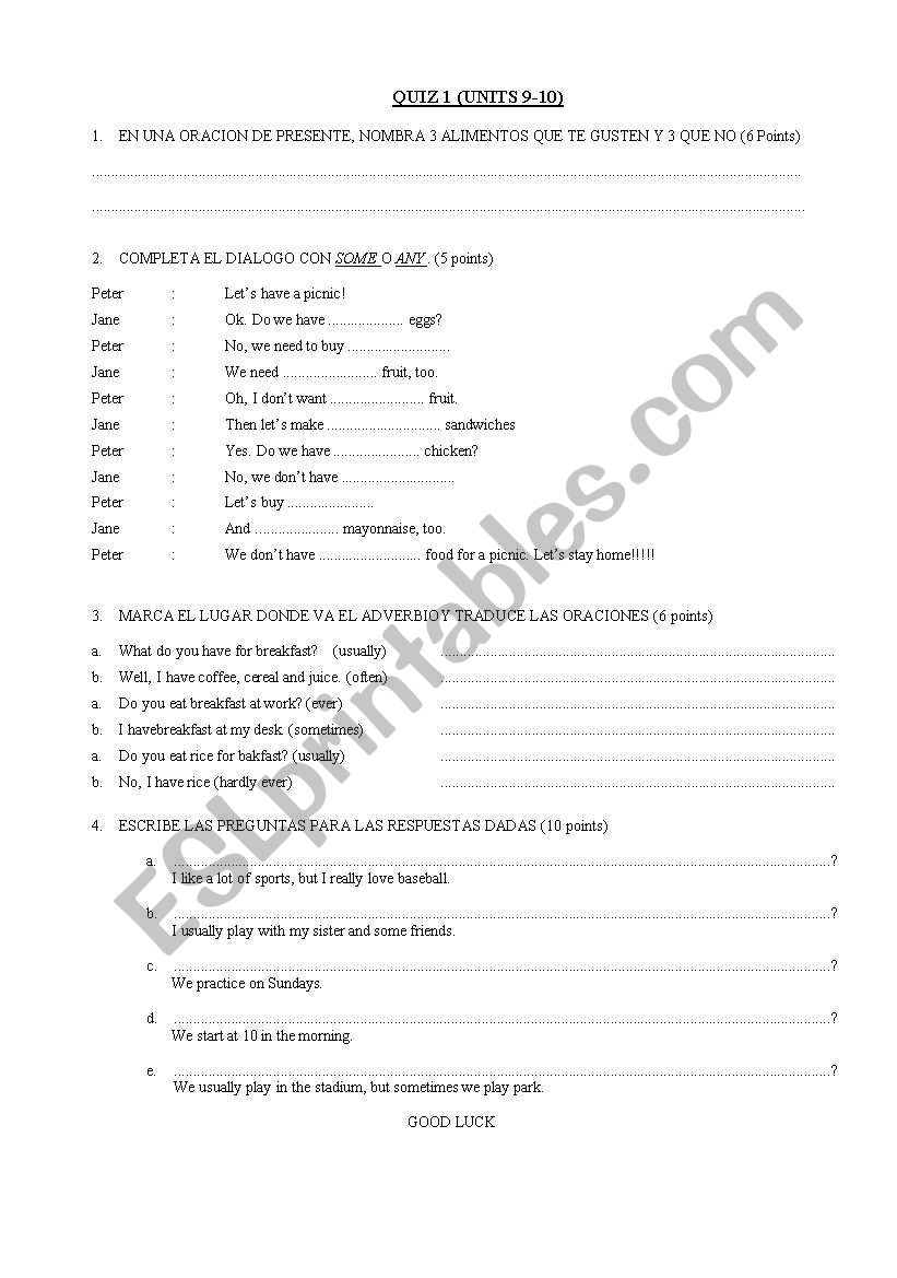 quiz interchange intro worksheet