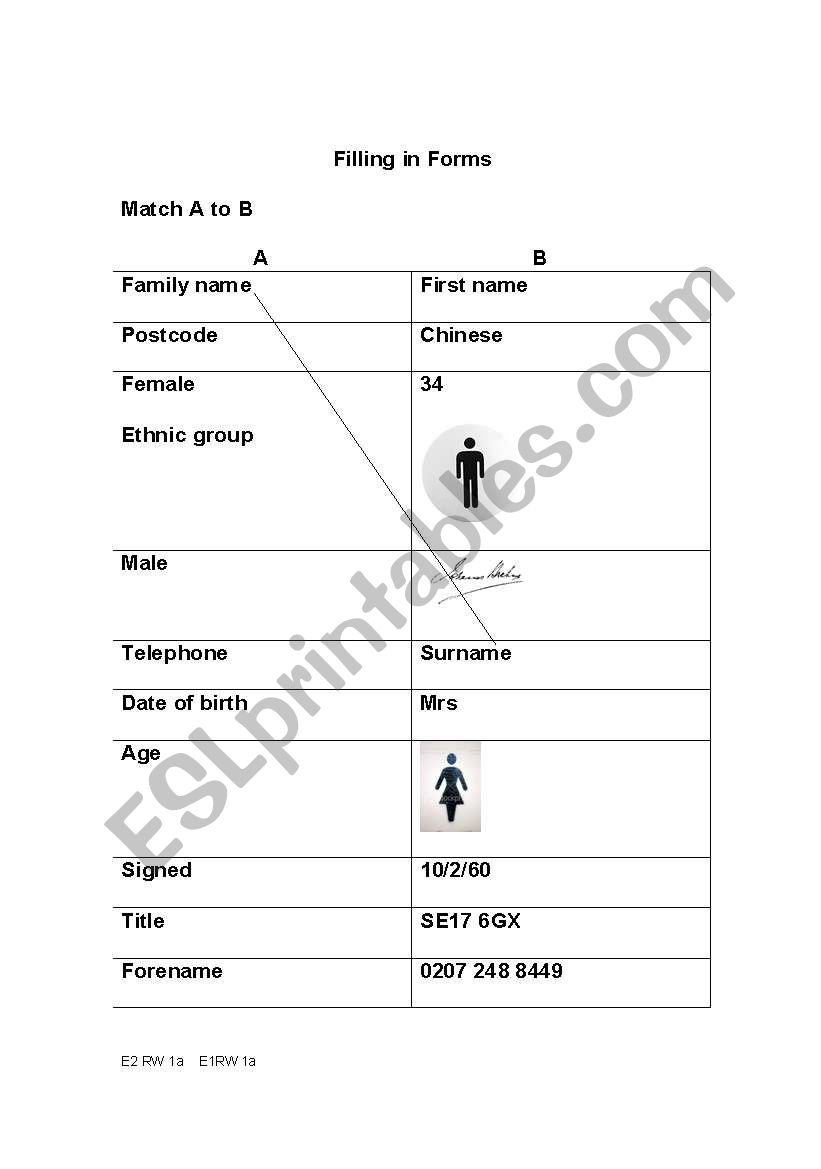 Fillimg in Forms worksheet