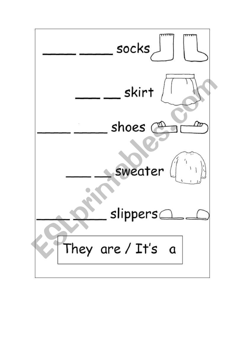 clothes worksheet