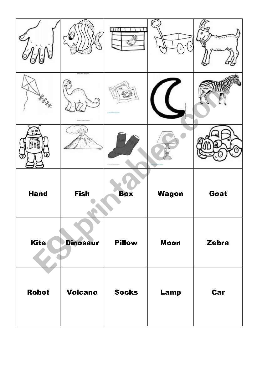 New vocabulary memory worksheet