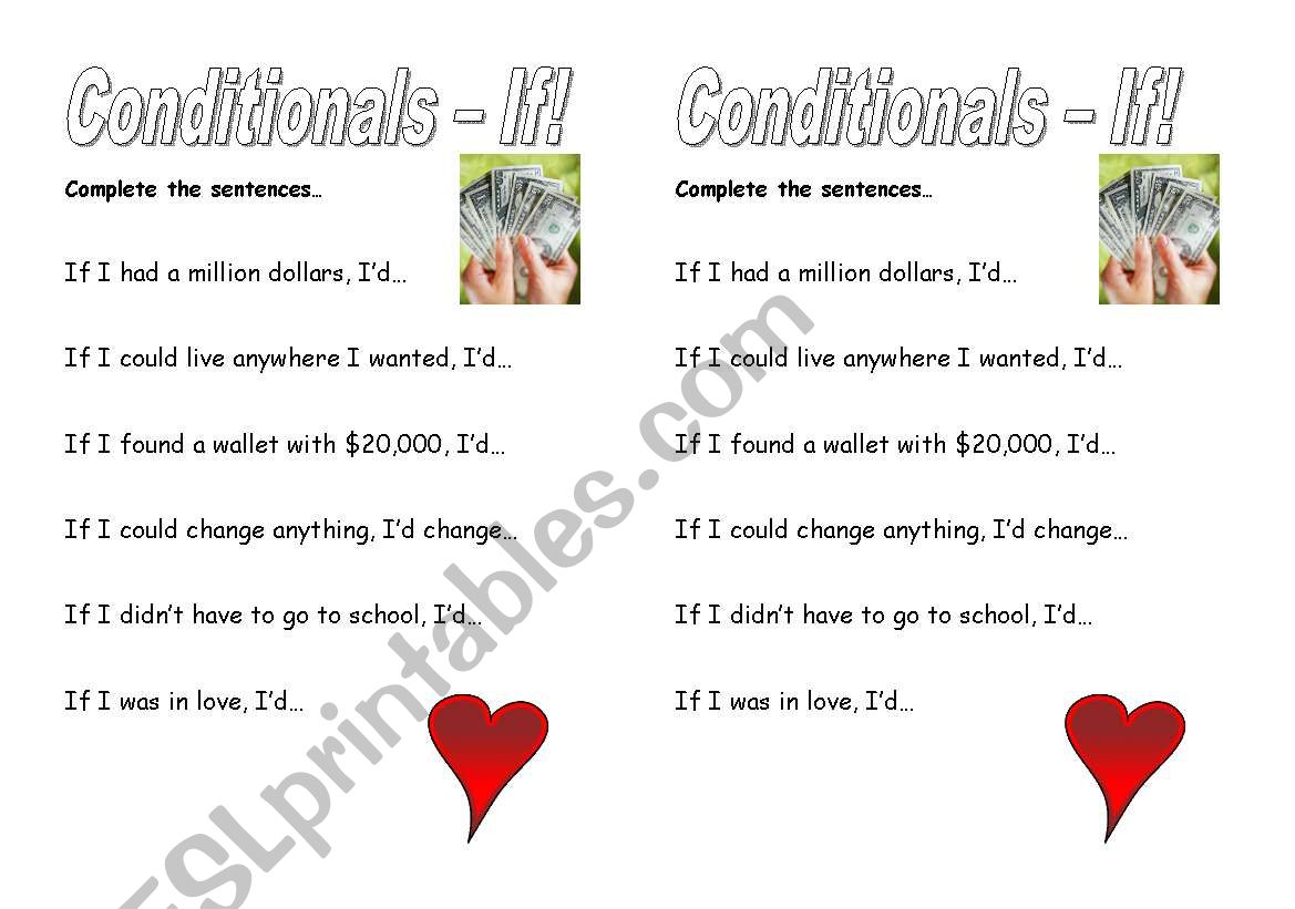 Conditionals Practice worksheet