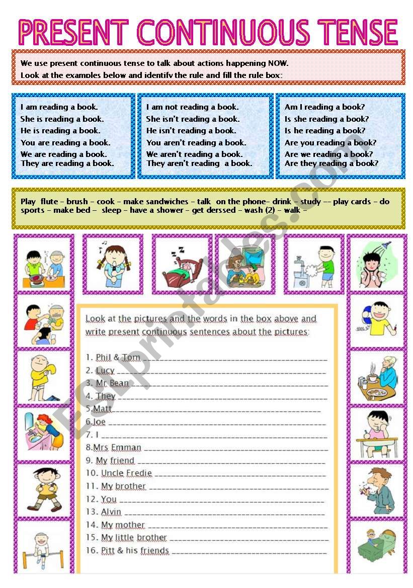 online-education-for-present-continuous-tense-worksheet-exercises-for