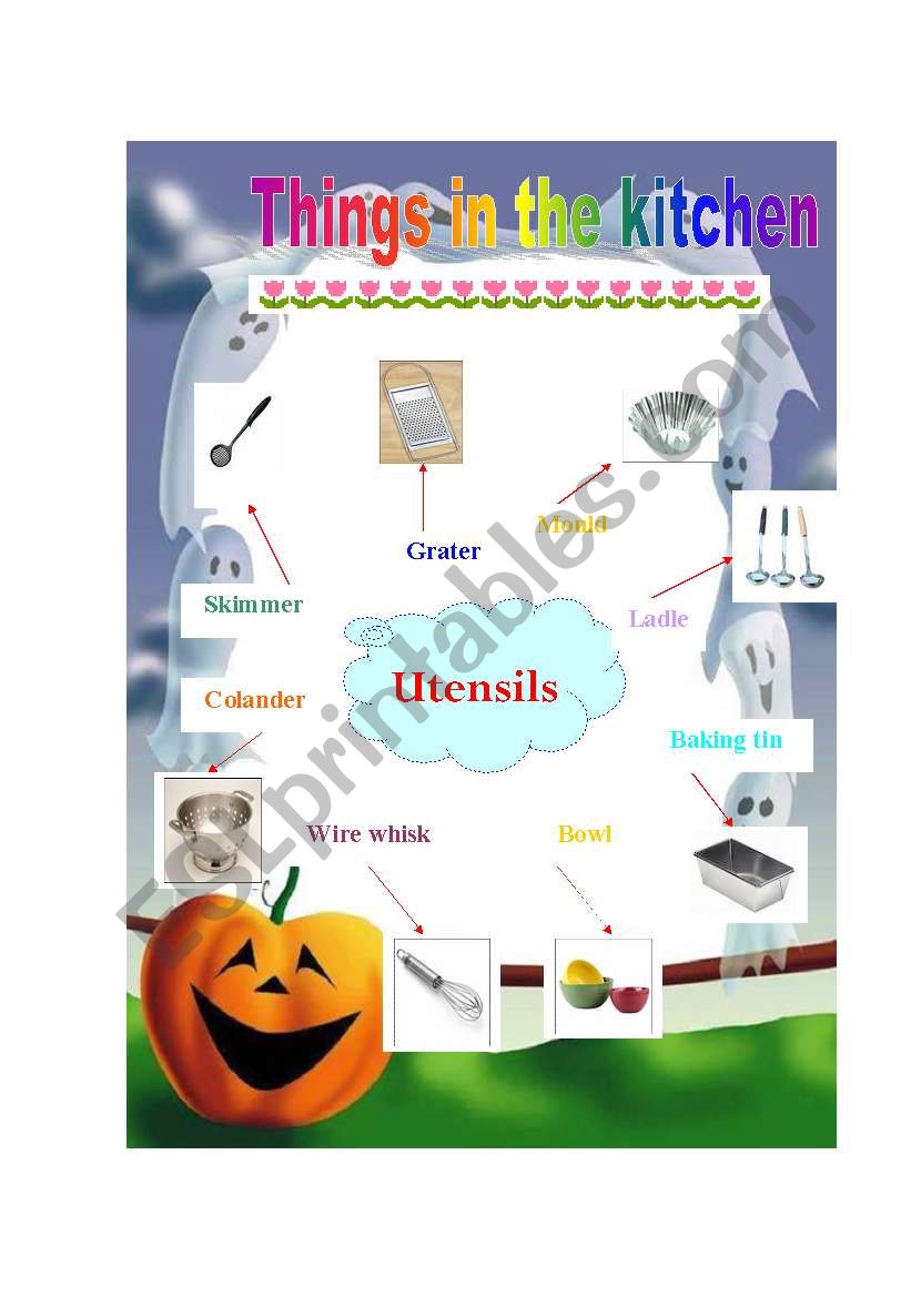things in the kitchen worksheet
