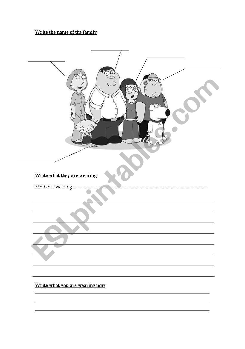 clothes worksheet