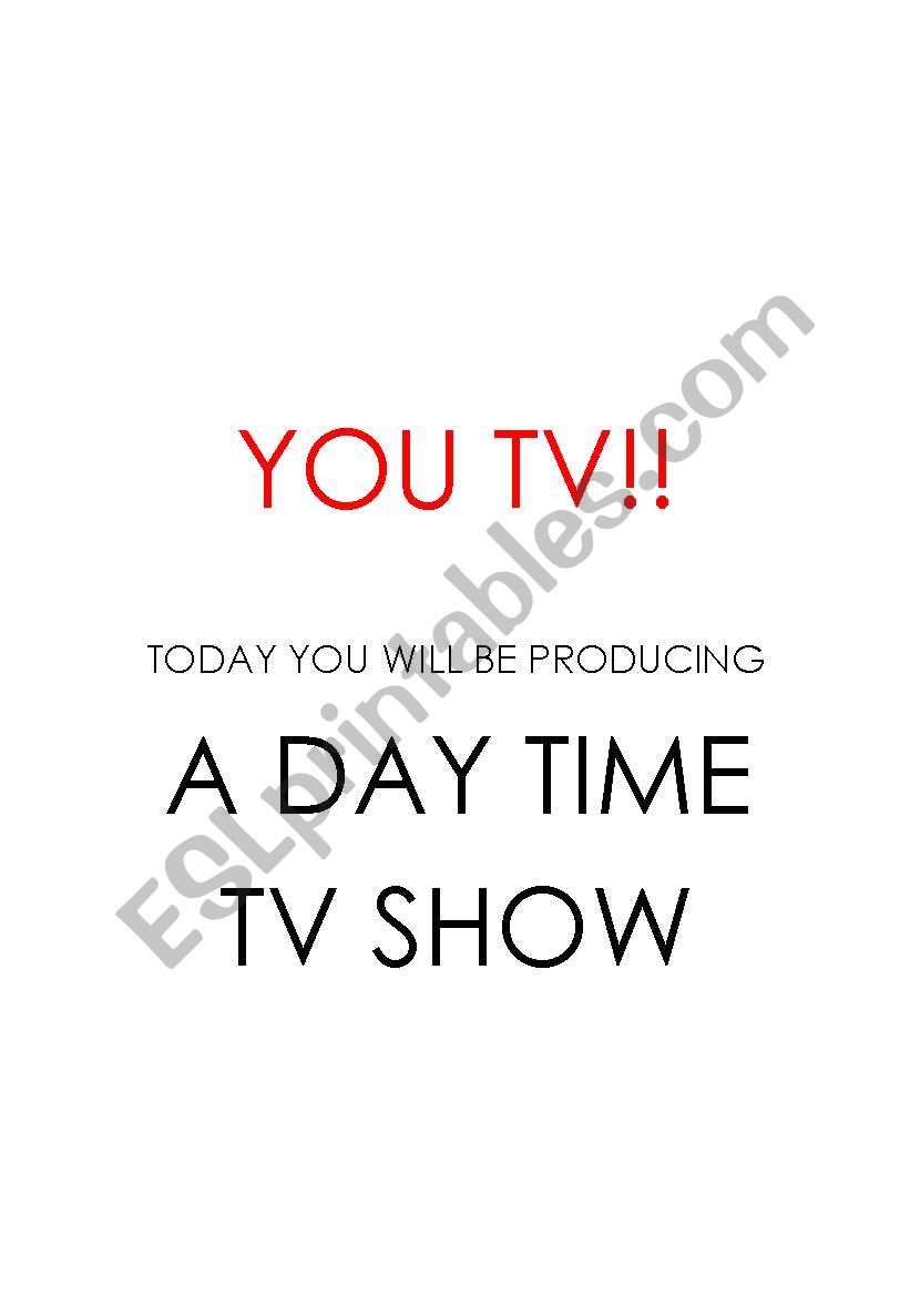 How to make a Day  Time TV show