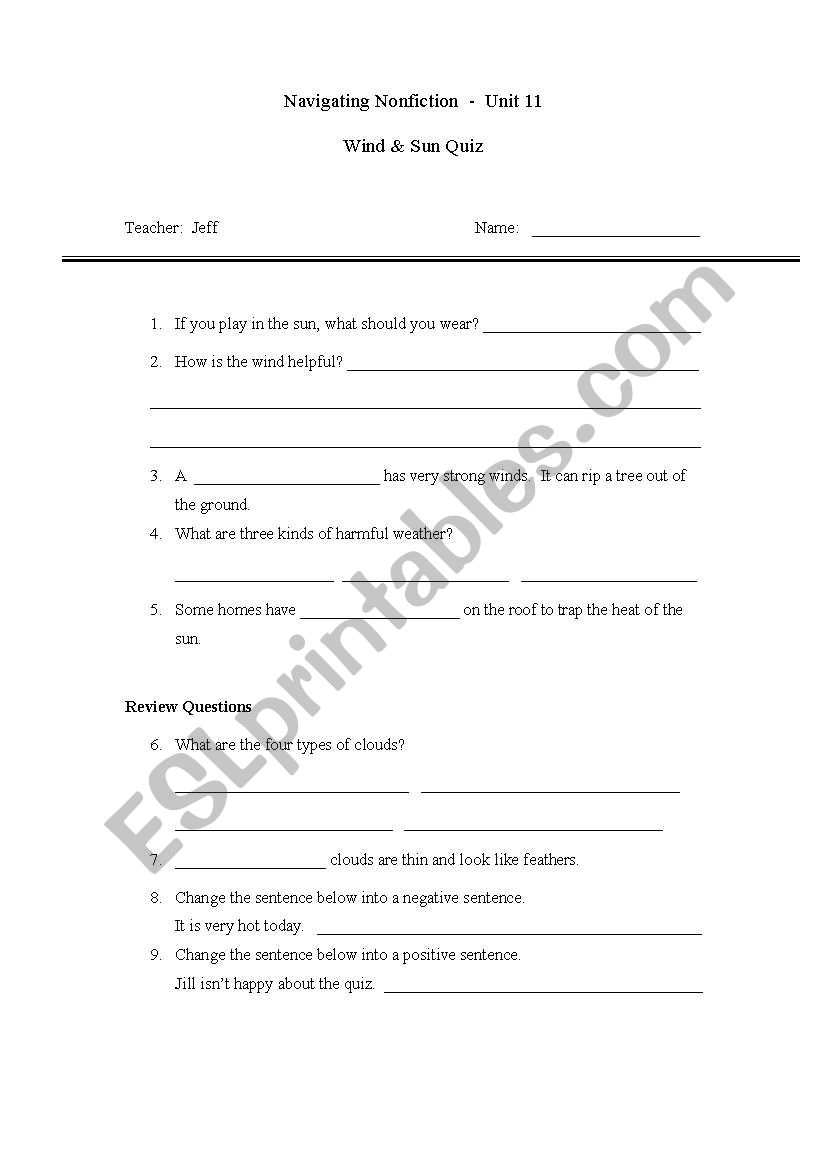 Navigating Nonfiction Unit 11 Quiz