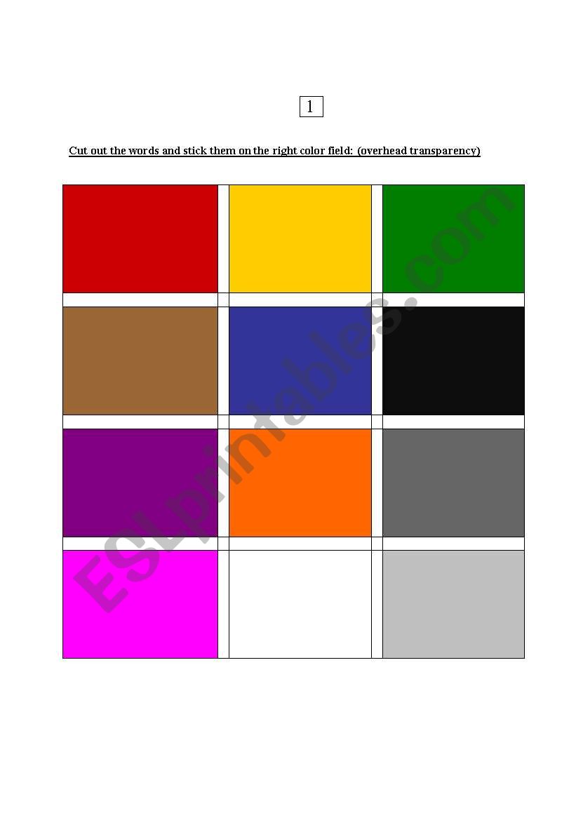 Additional material of Lessonplan on colours