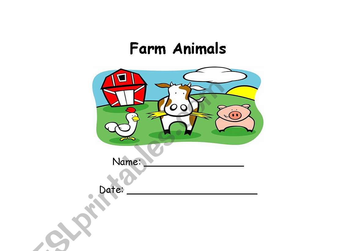 farm animal book worksheet