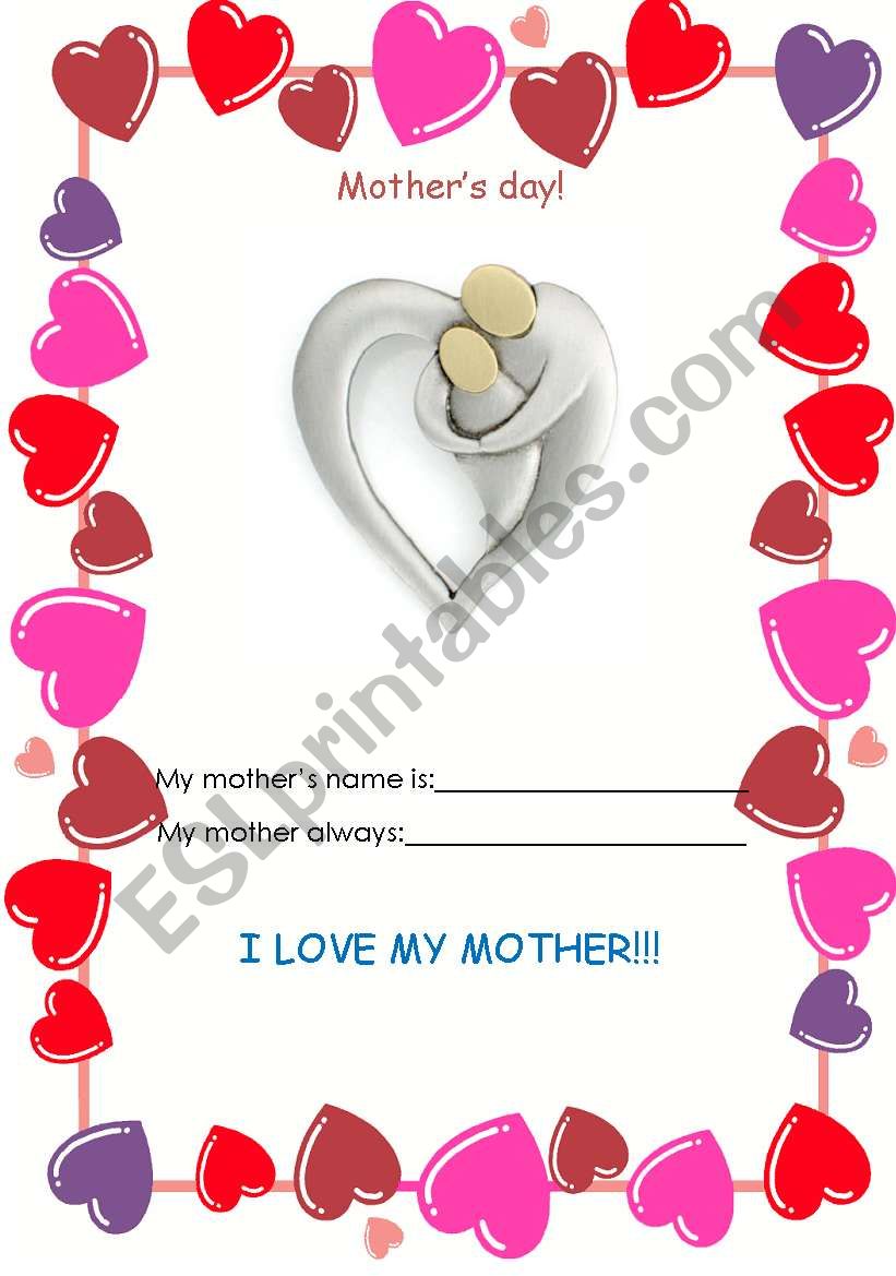 Mother´s Day Esl Worksheet By Martafw