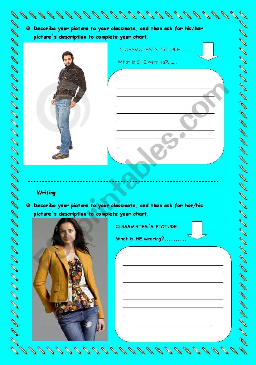 clothing worksheet