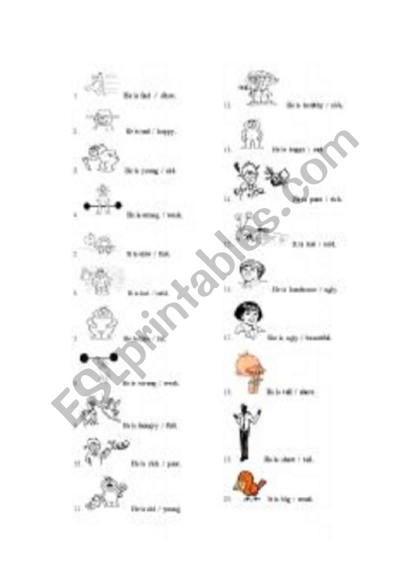  adjectives worksheet