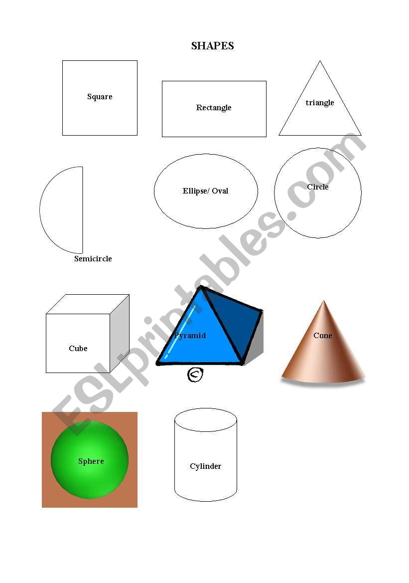 Shapes worksheet