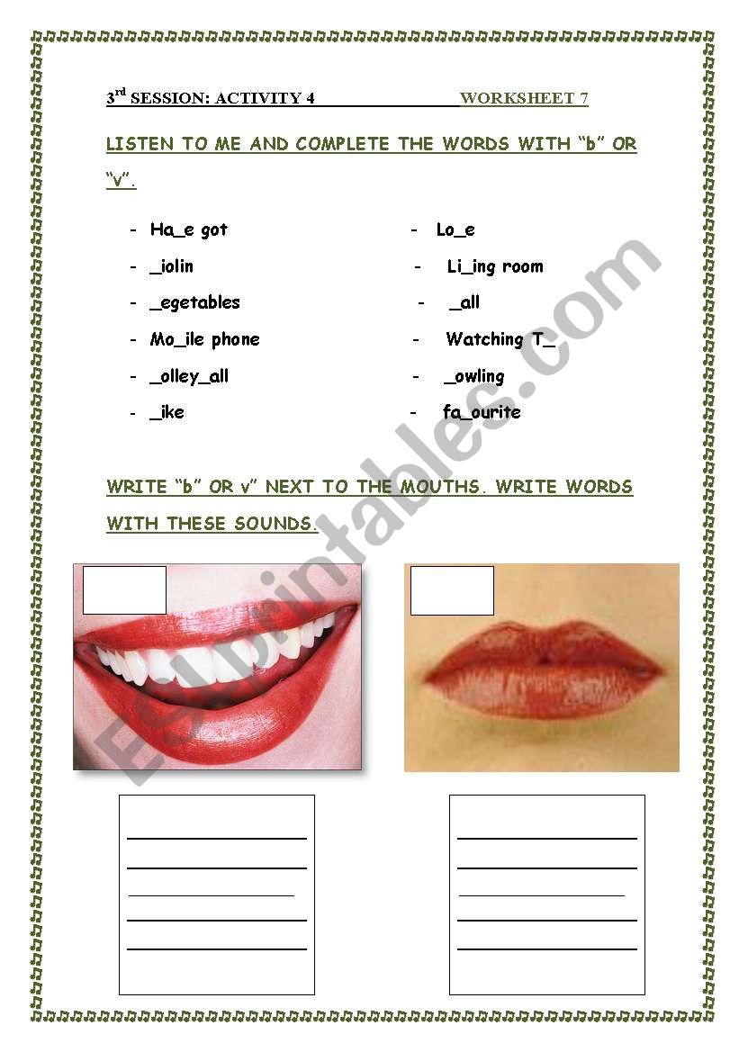 english-worksheets-b-and-v-sounds