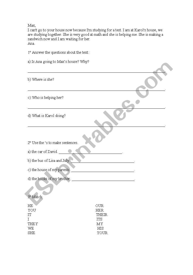 present continuous worksheet