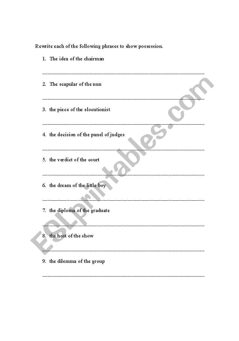 sentence worksheet