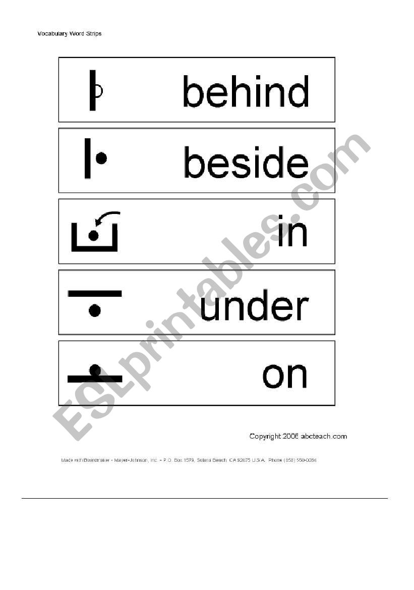 Prepositions worksheet