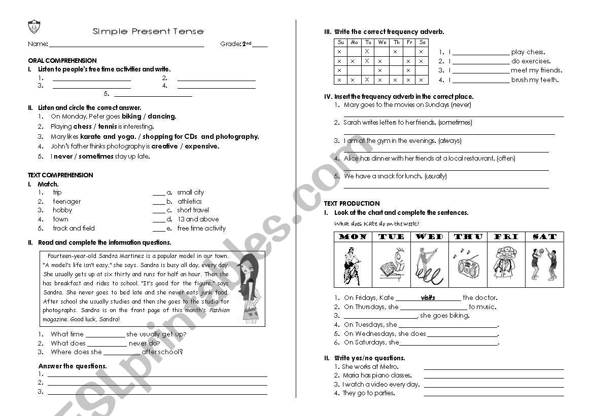 simple present worksheet