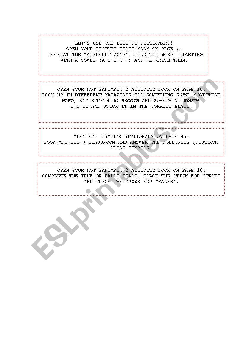 kinder 5 homework assesment worksheet