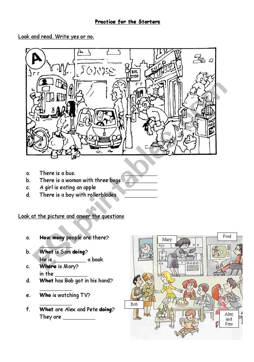 starters yle 2 esl worksheet by kariale