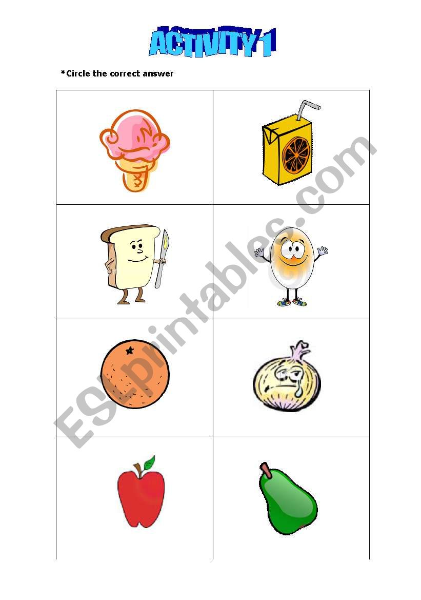 circle the correct answer worksheet