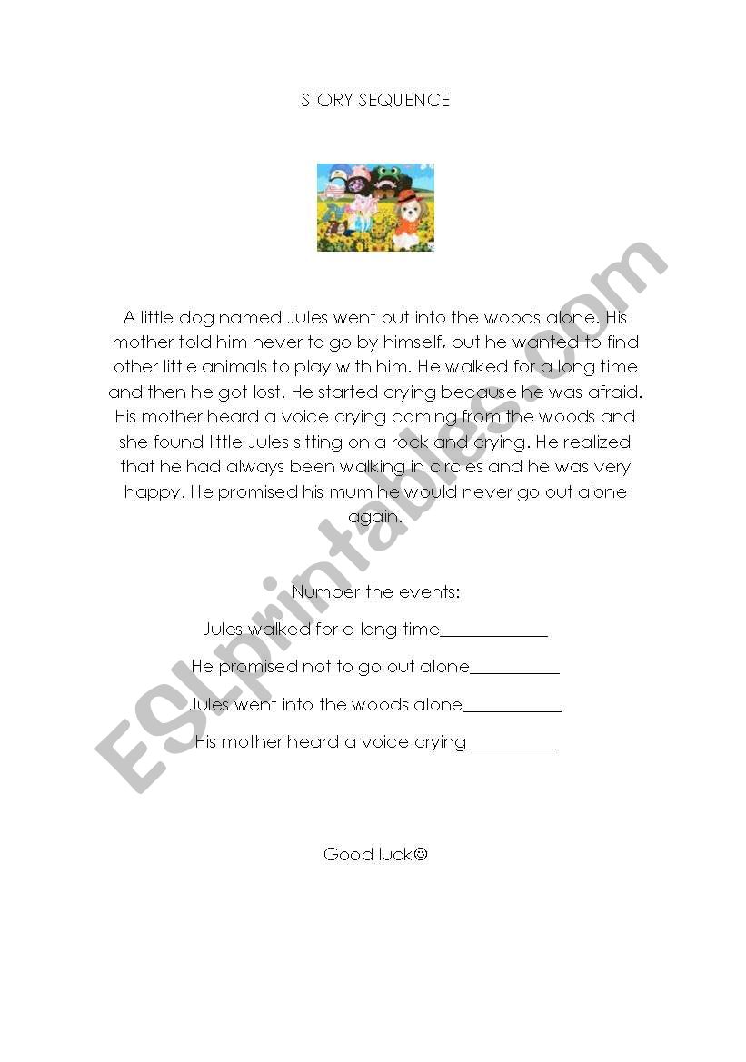 Jules the Dog worksheet