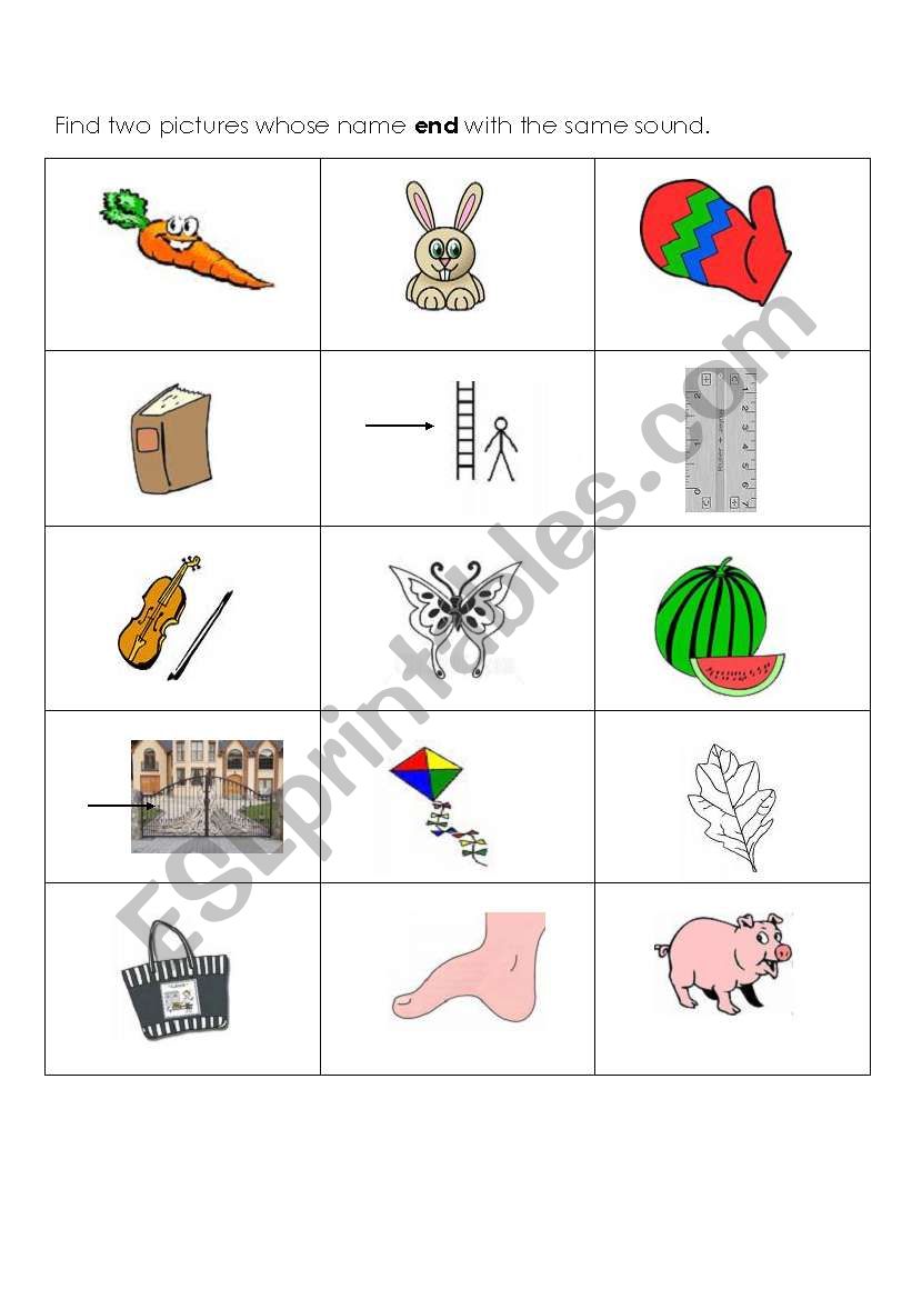 ending sound oddity task worksheet