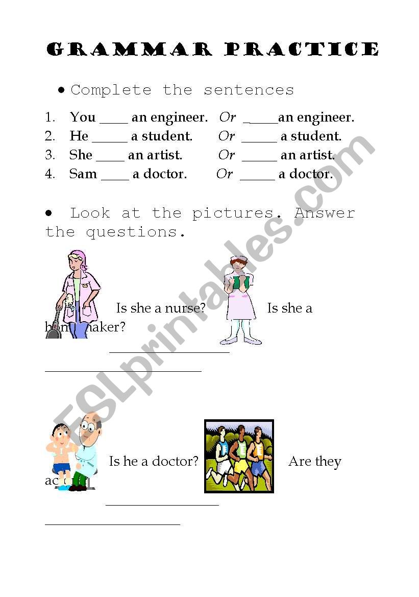  to be practice worksheet