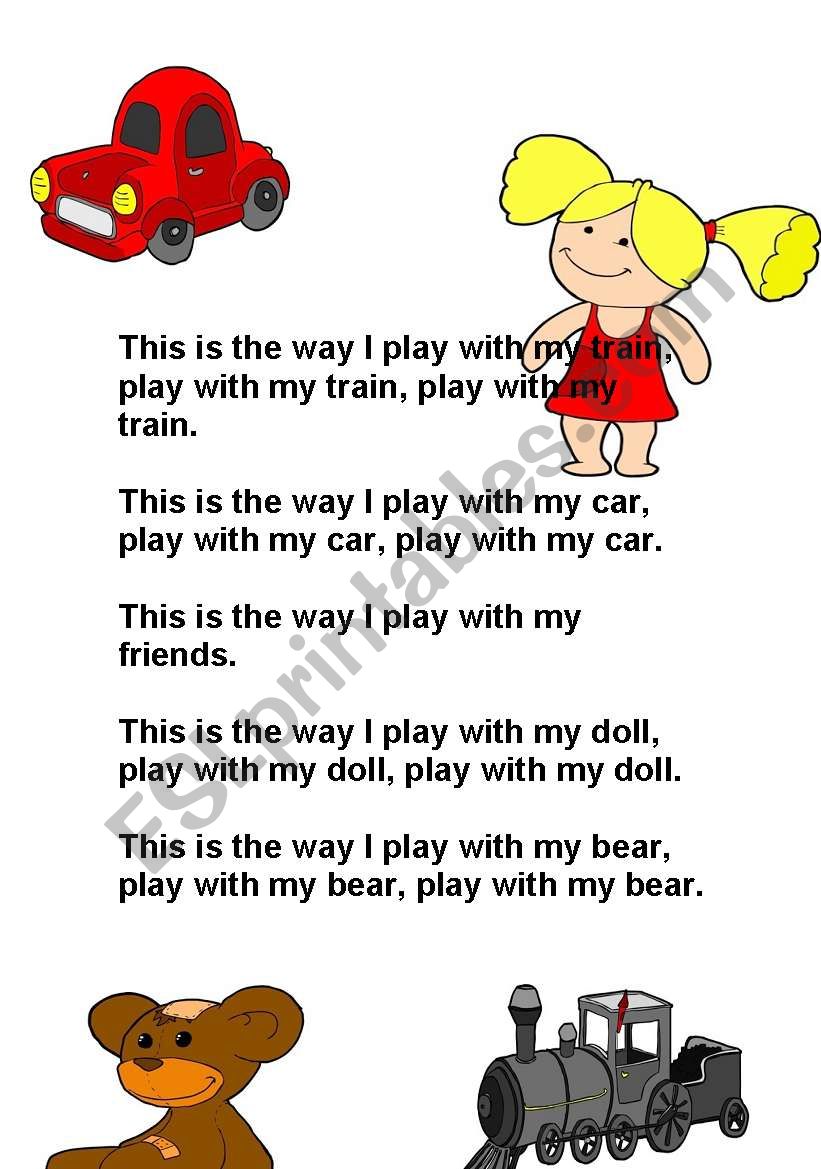 English worksheets: Toys song