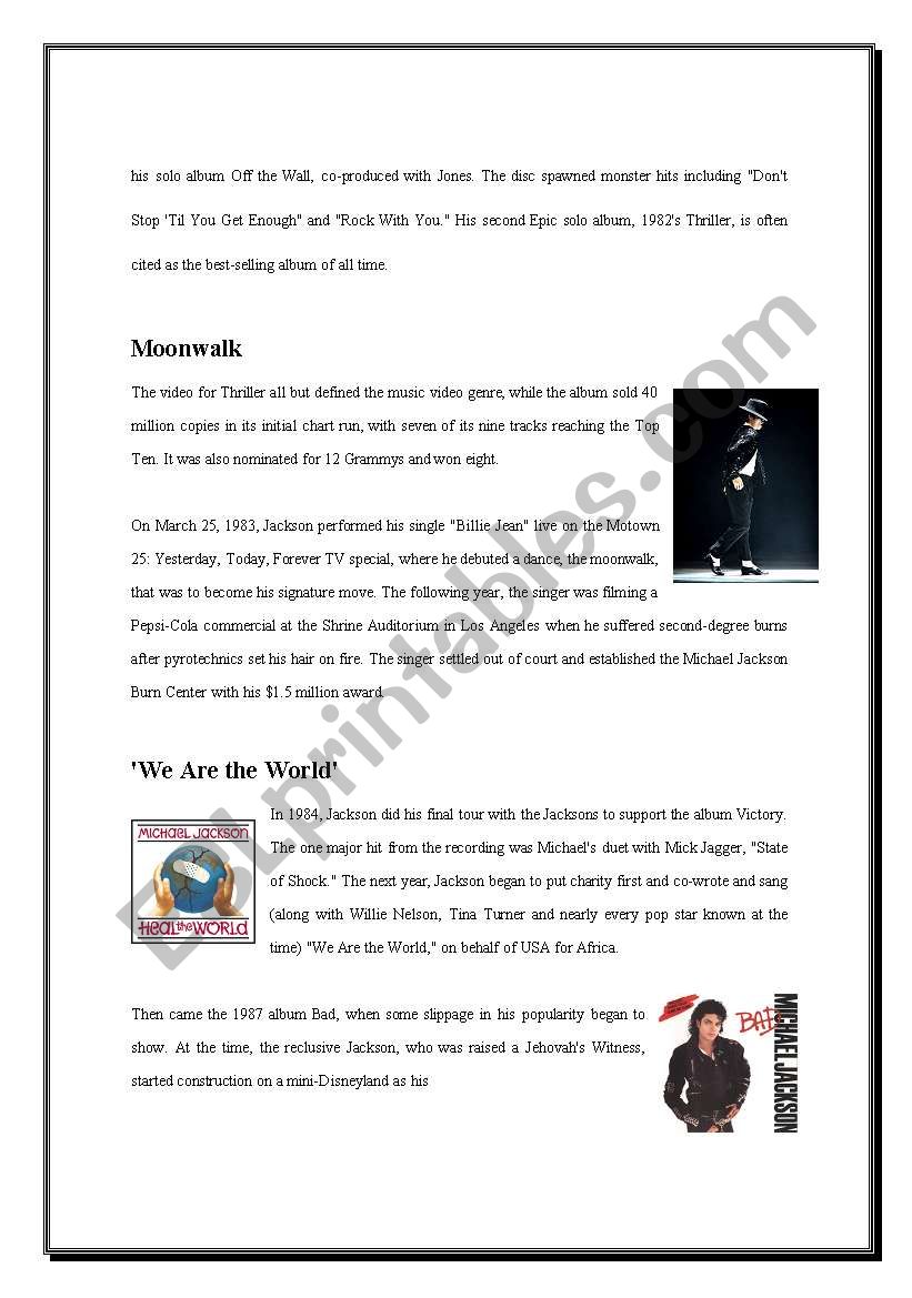 Superstar Michael Jackson Page2