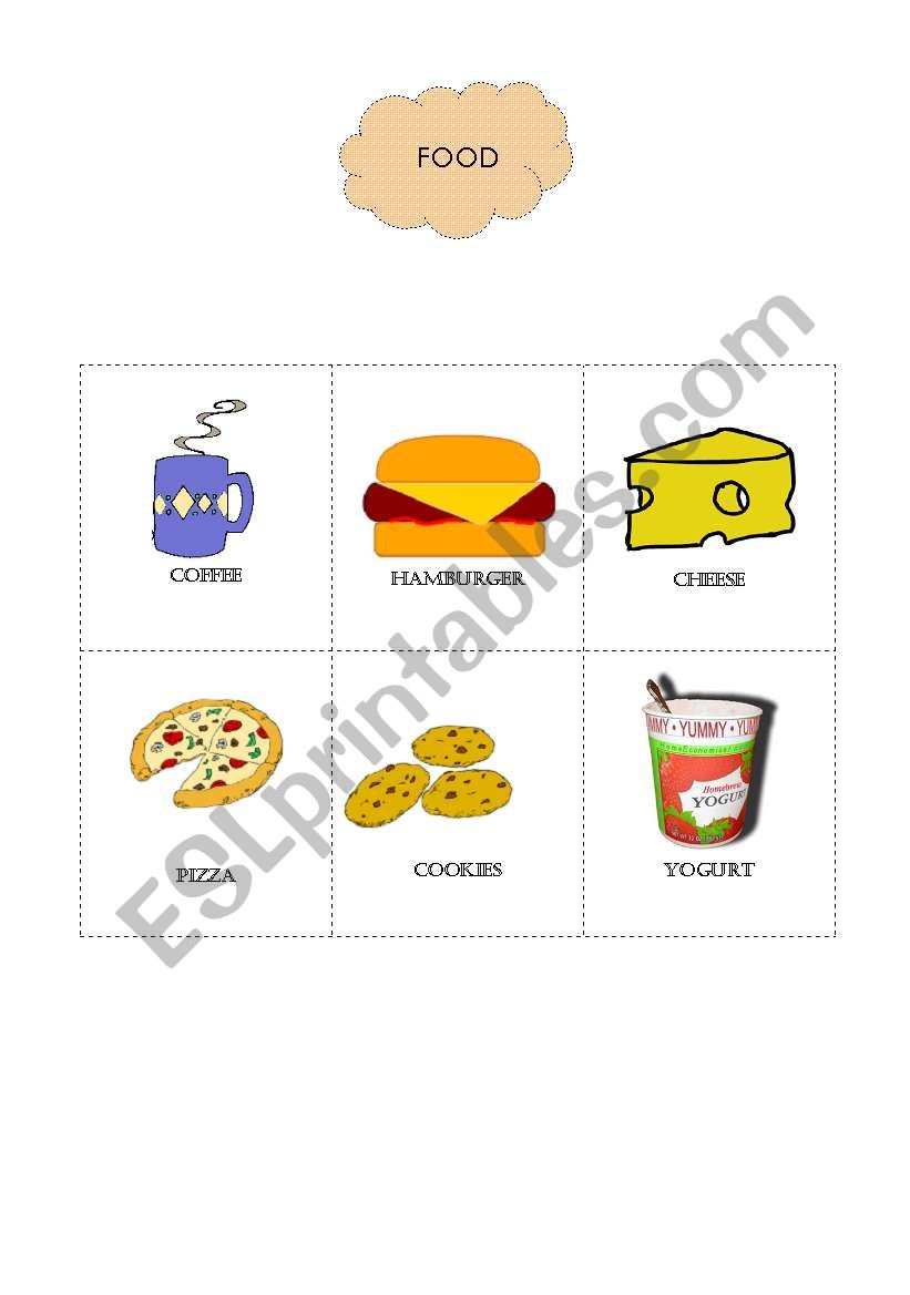 VOCABULARY FOOD N 2 worksheet