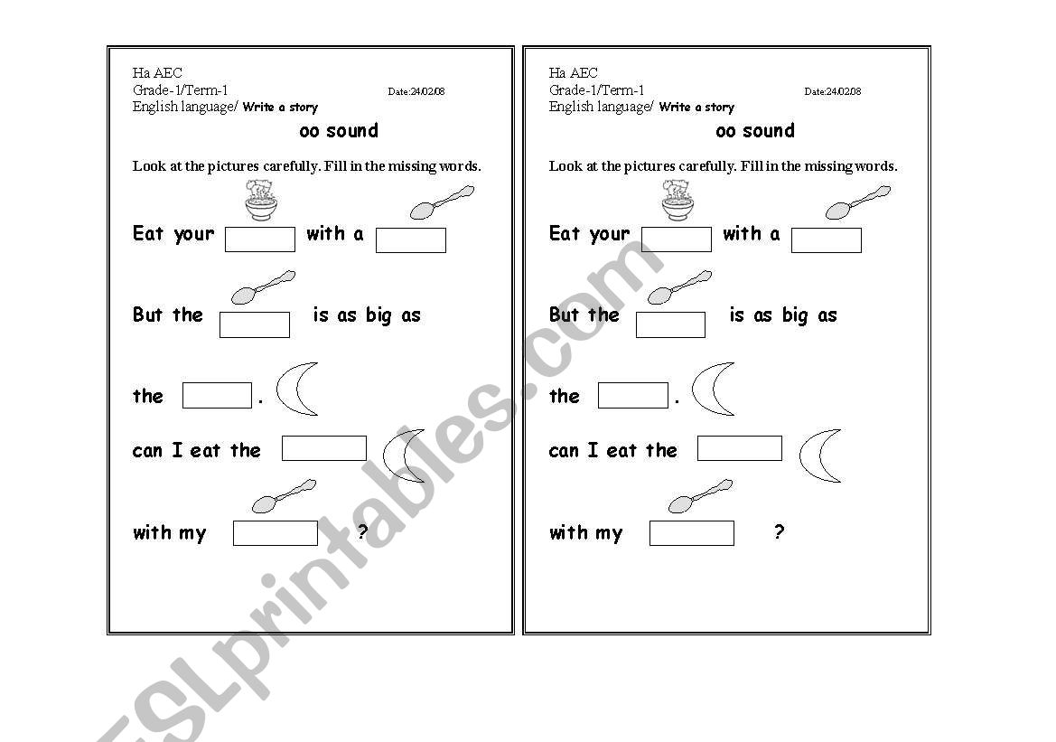 phonics worksheet