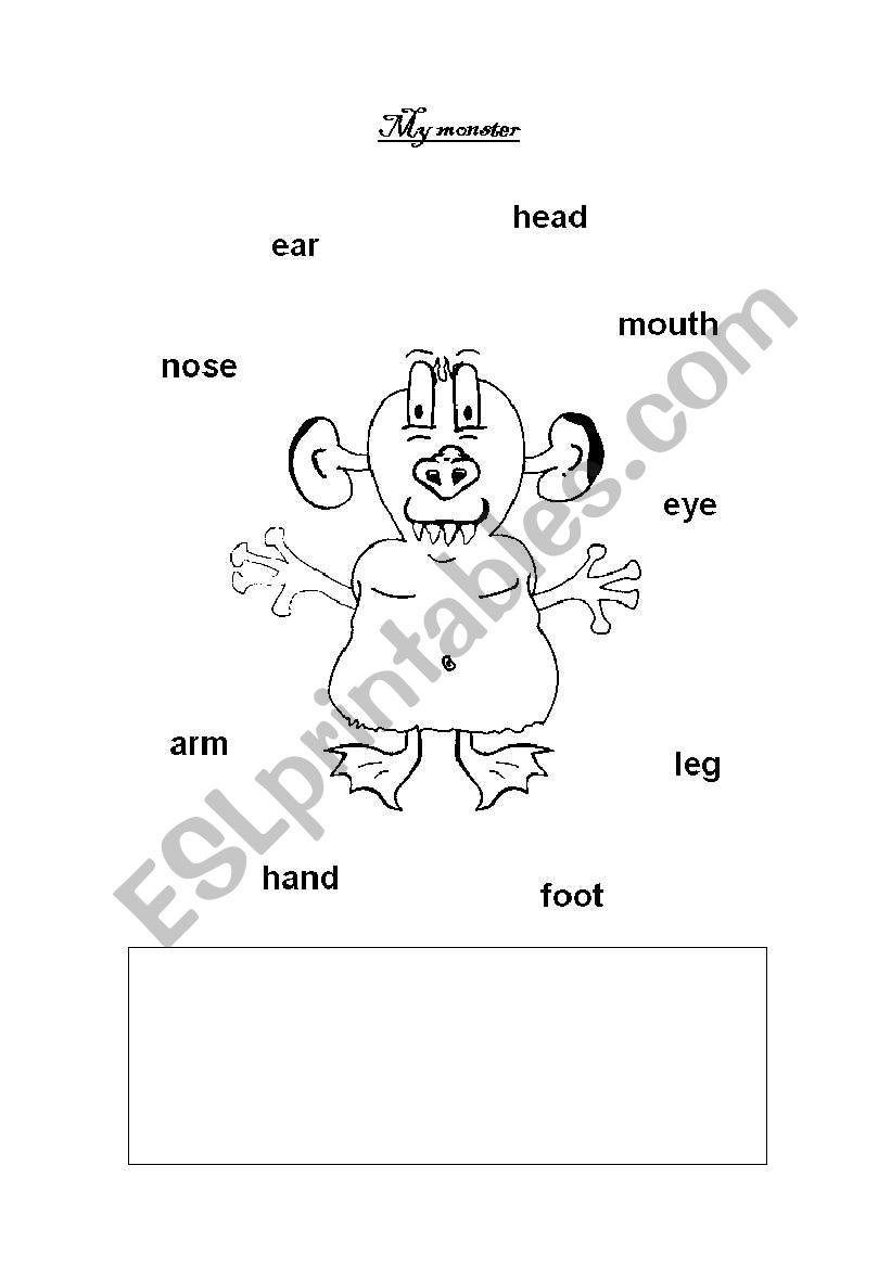 My monster worksheet