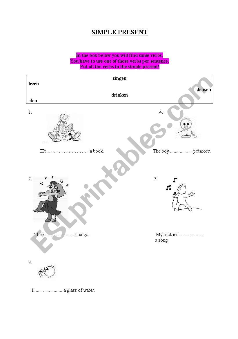 The simple present - exercise worksheet
