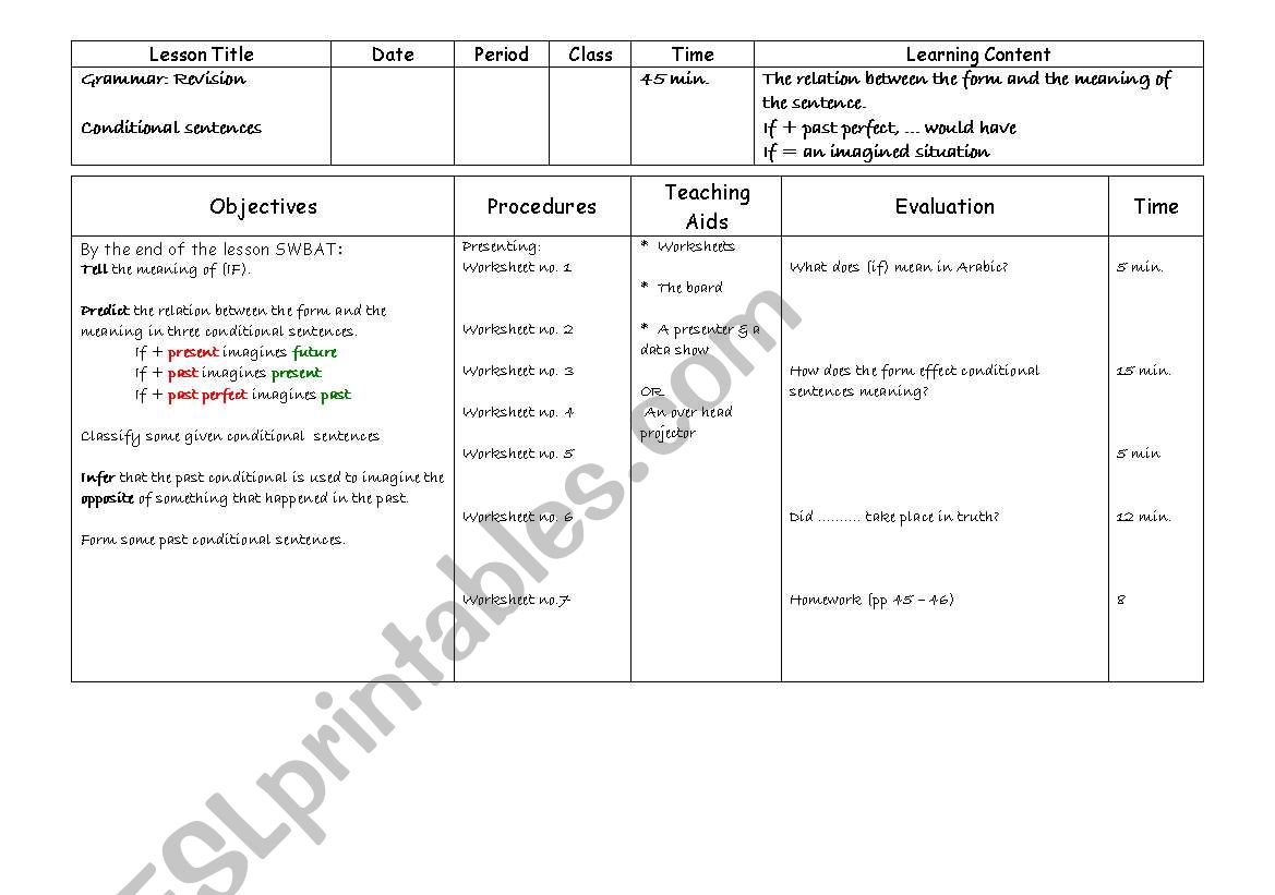 ENGLISH PREPARATION worksheet