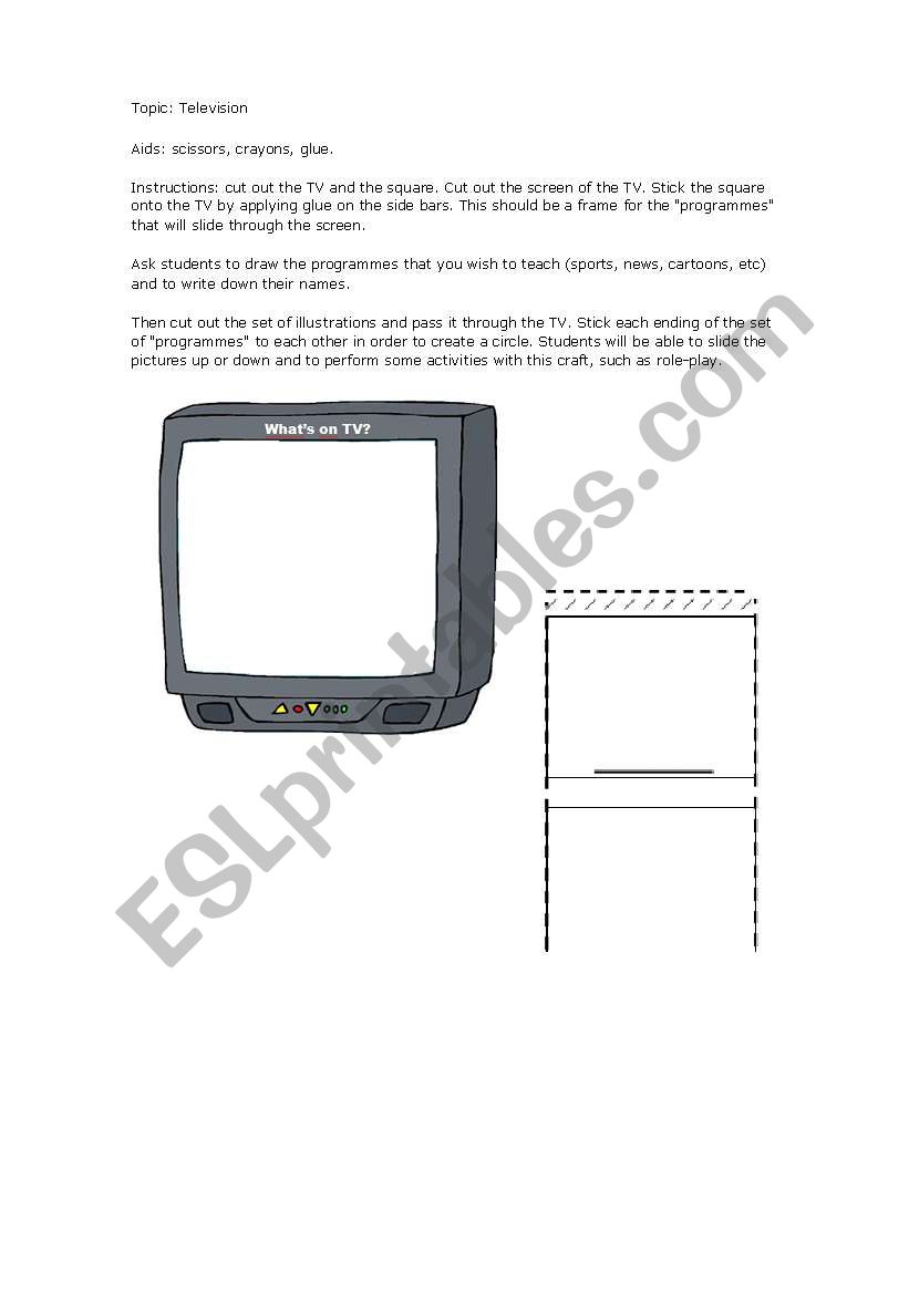 Television worksheet