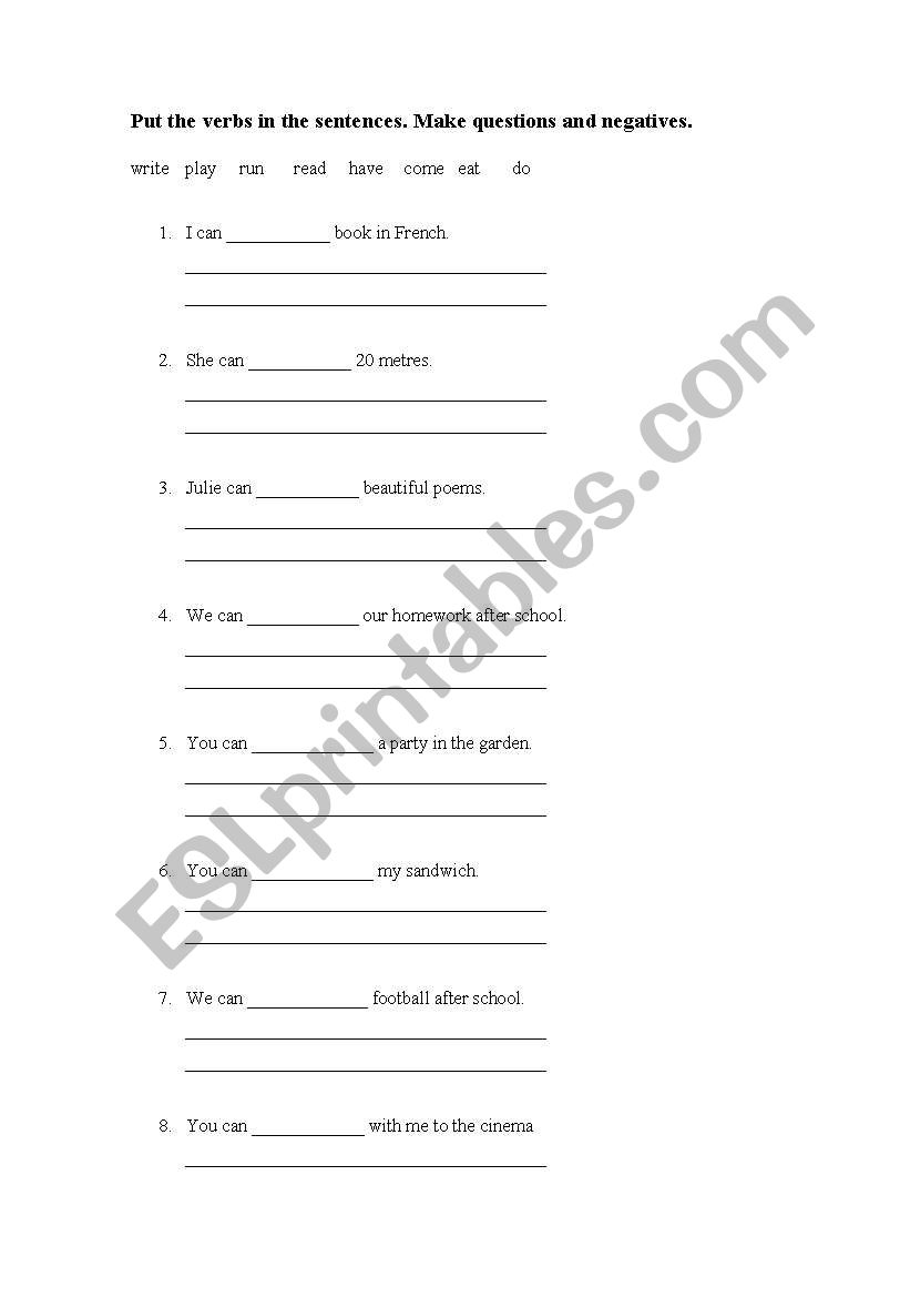 Can worksheet