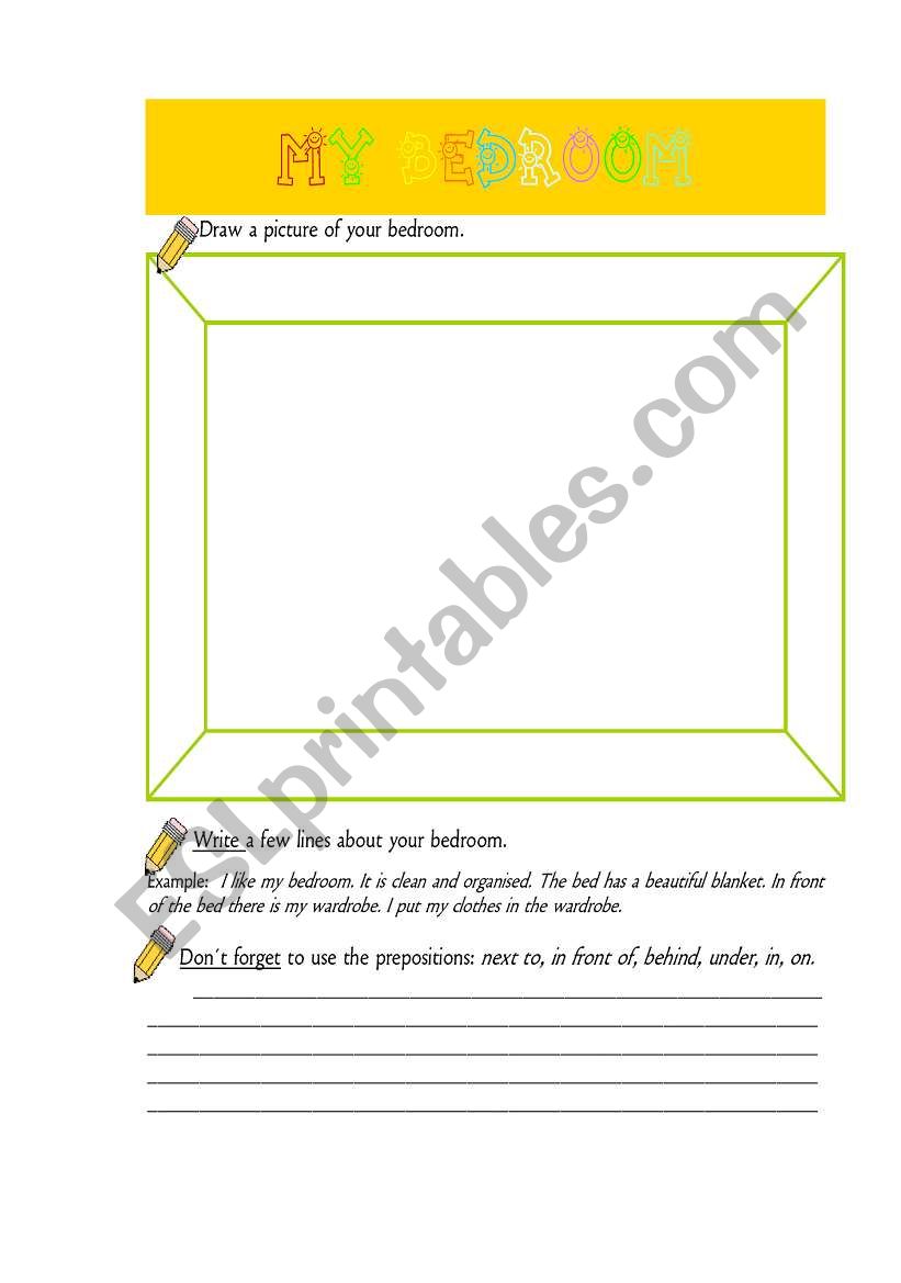 Bedroom worksheet