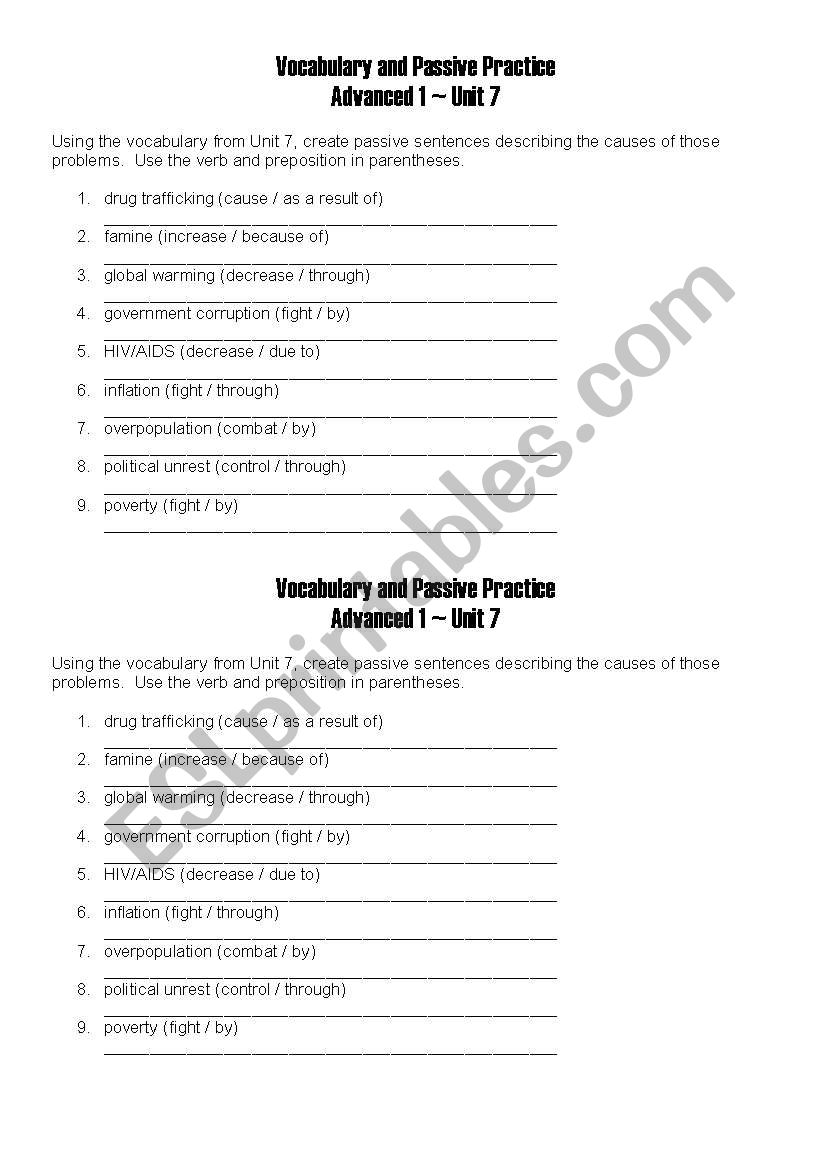 Practice with Passive Voice with Propositions