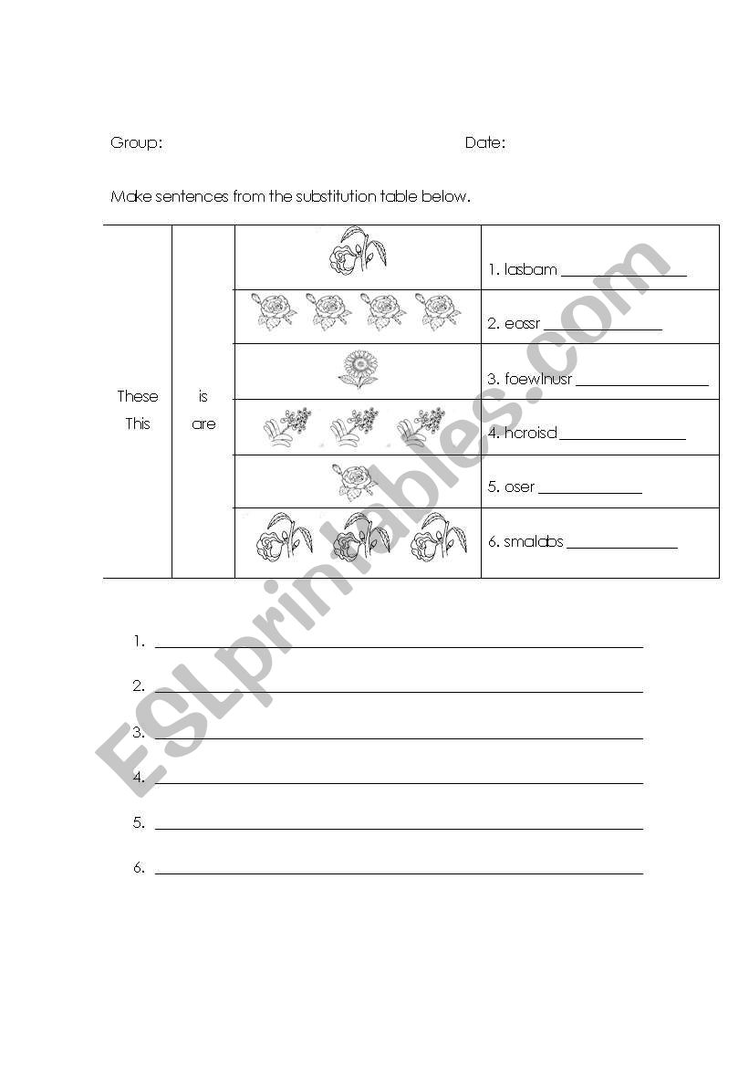 Step by Step (Plants) worksheet