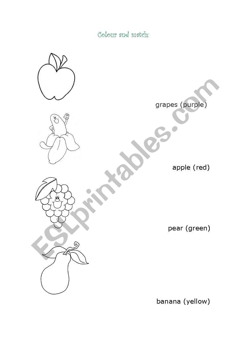 Fruit worksheet