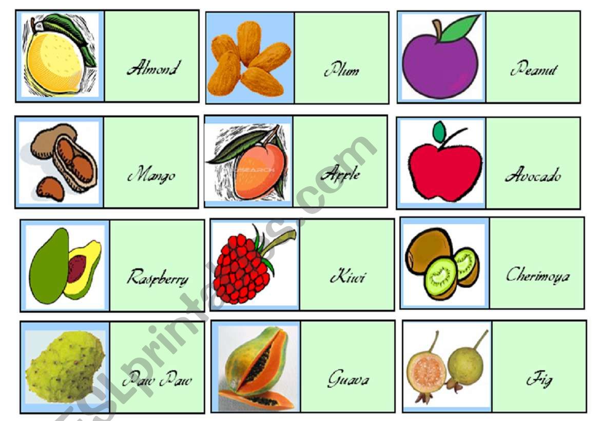 A GAME ABOUT FRUITS 2 worksheet