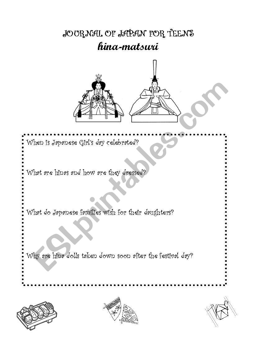 english worksheets childrens day in japan