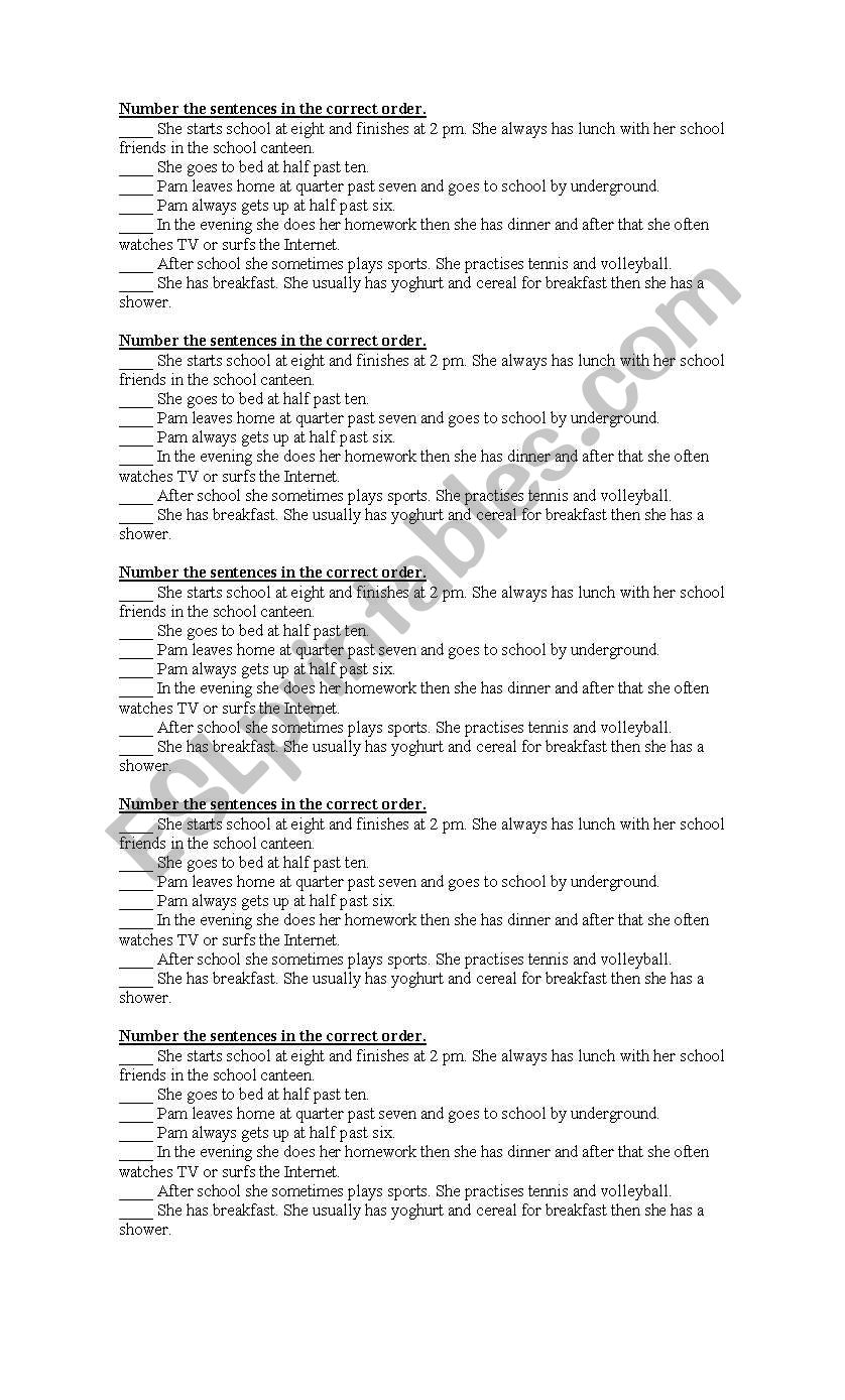 adverbs of frequency , daily routine