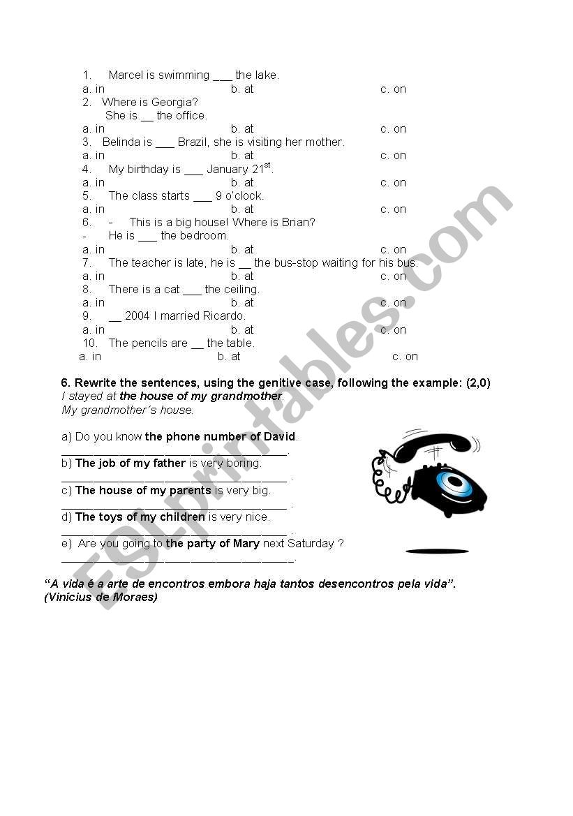 Marcel is playing worksheet