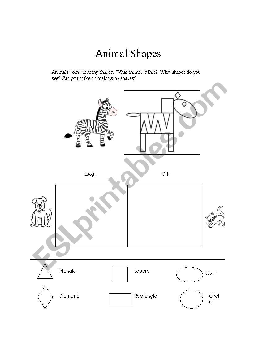 Animal Shapes worksheet