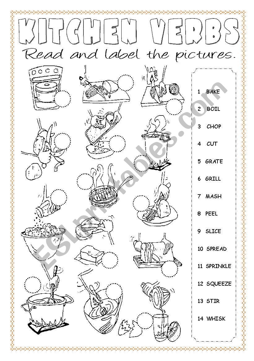 THINGS IN THE KITCHEN PICTIONARY - ESL worksheet by Katiana