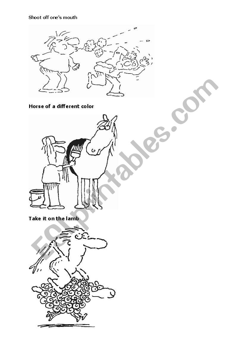 Idioms worksheet